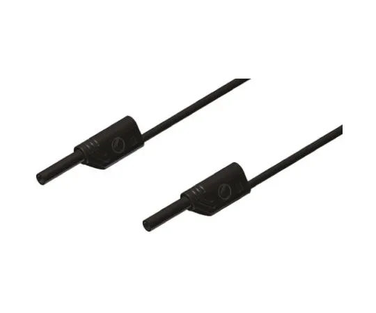 64-0682-22　Hirschmann 2 mm Test lead, 10A, 1000V ac/dc, Black, 50cm Lead Length　975695700