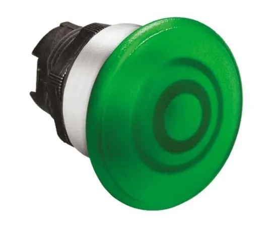 64-1249-77　Lovato Platinum Series, Green Push Button Head, Spring Return, 22.3mm Cutout　LPCBL6143