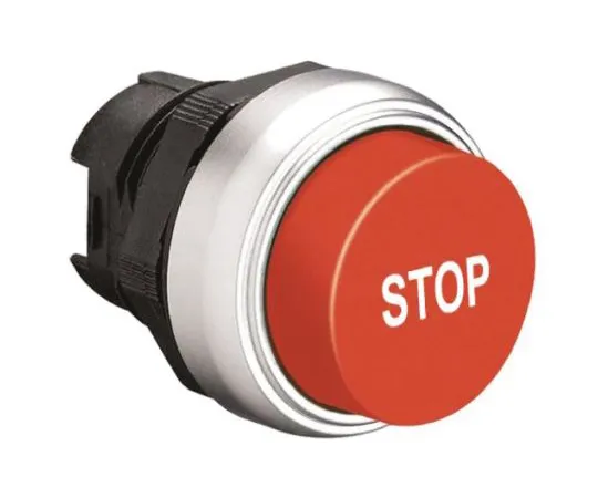 64-1249-55　Lovato Platinum Series, Red Push Button Head, Spring Return, 22.3mm Cutout　LPCB2134