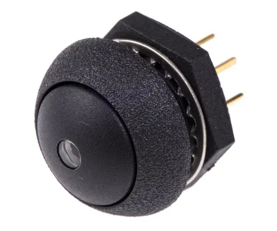64-1343-66　Otto Single Pole Double Throw (SPDT) Momentary Amber LED Push Button Switch, IP68S, Panel Mount, 28V dc　LP9-31231H22
