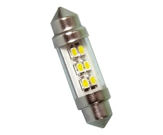64-1276-94　LED Car Bulb 38 mm White 24 V ac/dc 45 mA 10.7mm 43 lm　LE-0909-11NW