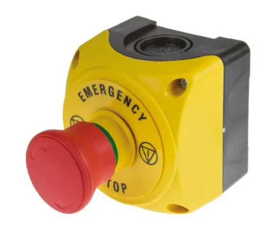 64-1249-90　Lovato, Red/Yellow/Black, Twist to Reset 40mm Mushroom Head Emergency Button　S1PY91