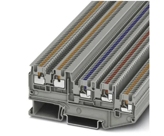 64-0671-84　Phoenix Contact, 32444 Clipline Series , 250 V Standard Din Rail Terminal, Push In Termination　3244452