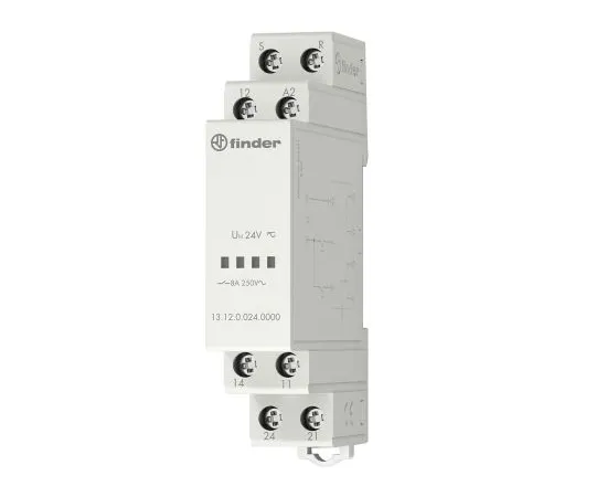 64-1284-70　Finder13 Series SPDT Non-Latching Relay DIN Rail, 12V ac/dc Coil, 8A　13.12.0.012.0000
