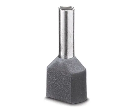 64-1308-33　Phoenix Contact AI-TWIN2X 4 -12 GY Series Insulated Crimp Bootlace Ferrule, 12mm Pin Length, 3.8mm Pin Diameter, 2 x　3201000