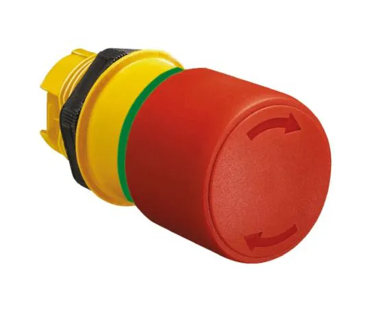 64-1249-95　Lovato Platinum Series, Red Push Button Head, Twist Release, 22.3mm Cutout　LPCB6634