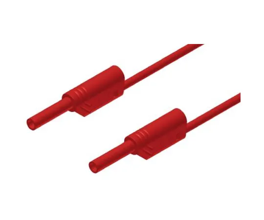 64-0682-31　Hirschmann 2 mm Test lead, 10A, 1000V ac/dc, Red, 100cm Lead Length　975696701