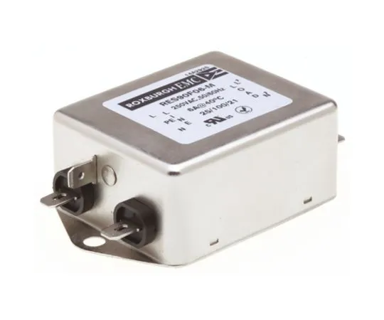 64-1323-22　Roxburgh EMC RES90 Series 6A 250 V ac DC → 60Hz Chassis Mount RFI Filter, with Fast-On Terminals, Single Phase　RES90F06-M