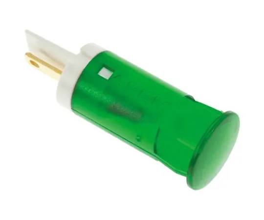 64-0675-79　Apem Green Indicator, Faston, Solder Lug Termination, 12 V dc, 12mm Mounting Hole Size　QS121XXG12