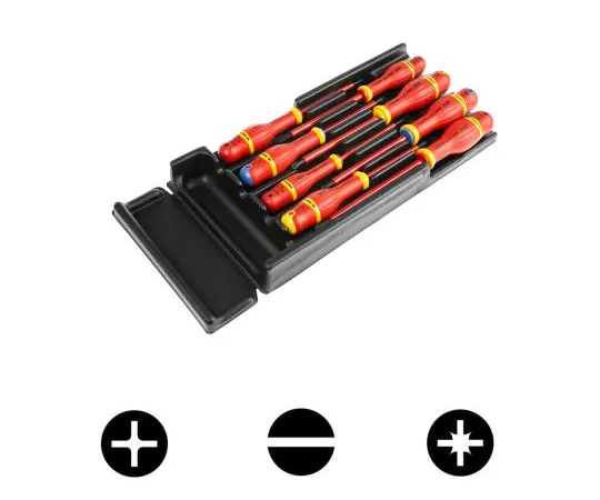 64-1264-82　Facom 1000V Phillips, Pozidriv, Slotted Screwdriver Set 8 Piece　MOD.AT1VE