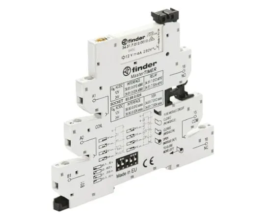 64-1247-92　Finder 12V ac/dc DIN Rail Interface Relay Module, SPDT　39.81.0.012.0060