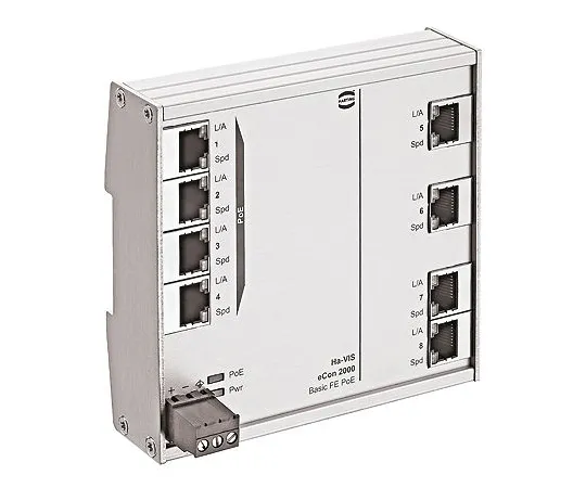 64-1354-54　Harting 8 RJ45 port DIN Rail Mount Ethernet Switch, 10 Mbit/s, 100 Mbit/s　24020080020