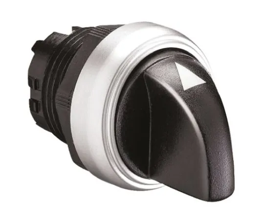64-1249-82　Lovato Platinum 2 Position Selector Switch Head Standard Handle Black Spring Return　LPCS121