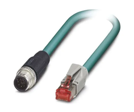 64-1298-73　Phoenix Contact, VS-M12MS-IP20-94B-LI/3.0 Series, Straight M12 to Straight RJ45 Cable assembly, 3m Cable　1403492