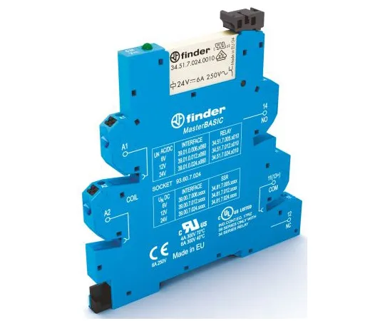 64-1401-01　Finder 12V ac/dc DIN Rail Interface Relay Module, SPDT　39.01.0.012.0060