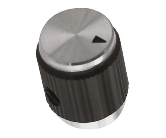 64-0660-64　TE Connectivity Potentiometer Knob, Grub Screw Type, 12.7mm Knob Diameter, Black, 3.17mm Shaft　KN501BA1/8