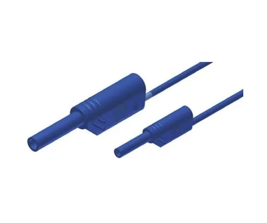 64-0681-97　Hirschmann 2 mm Test lead, 10A, 1000V ac/dc, Blue, 100cm Lead Length　975163102