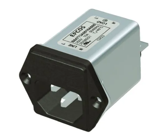 64-0647-62　Epcos B84773 Series 2A 250 V ac/dc 50 → 60Hz Panel Mount RFI Filter, with Tab Terminals, Single Phase　B84773A0002A000