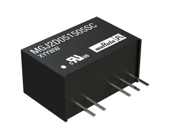 64-1379-61　Murata Power Solutions MGJ2 2W Isolated DC-DC Converter Through Hole, Voltage in 13.5 → 16.5 V dc, Voltage out　MGJ2D151505SC