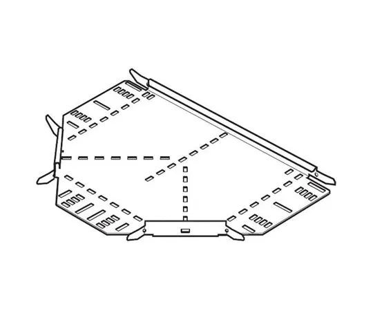 64-1282-12　Legrand Medium Duty Equal Tee Pre-Galvanised Steel Cable Tray Tee, 75 mm Width, 25mm Depth　MRFT75PG