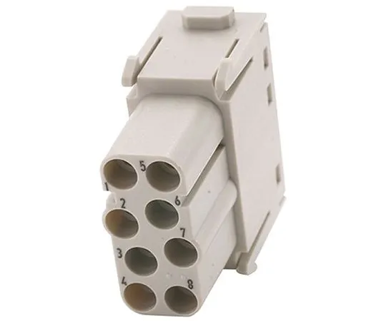 64-1312-10　Han-Modular Series Cable Mount Quick Lock Module, Female, 8 Way, 16A, 400 V　09140082734