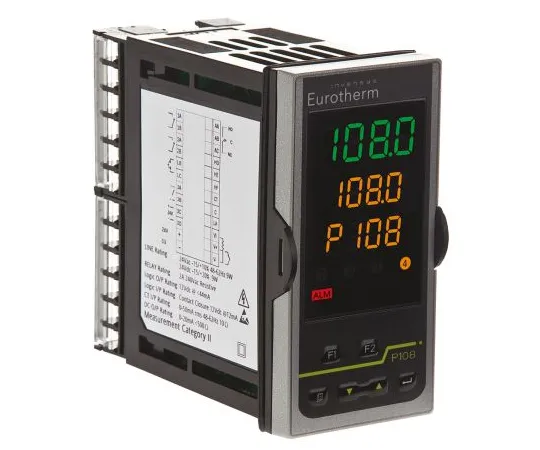 64-1402-79　Eurotherm P108 PID Temperature Controller, 48 x 96mm, 2 Output Logic, Relay, 85 → 264 V ac Supply Voltage　P108/CC/VH/LRC/R