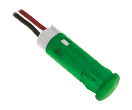 64-0674-85　Apem Green Indicator, Lead Wires Termination, 24 V dc, 10mm Mounting Hole Size　QS103XXG24