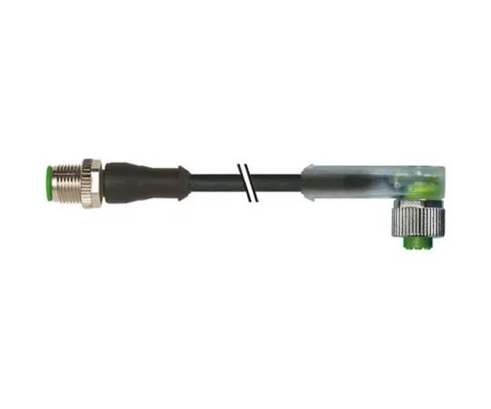 64-1278-78　Murrelektronik Limited, 7000 Series, Right Angle M12 to Straight M12 Cable assembly, 2m Cable　7000-40321-6330200