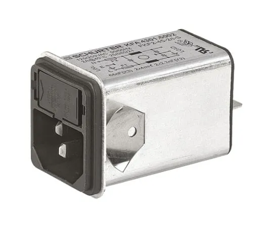 64-1268-01　Male C14 IEC Filter Snap-In 5 x 20mm,Quick Connect,Rated At 2A,125 V ac, 250 V ac Operating Frequency 50 Hz, 60 Hz　4301.6002