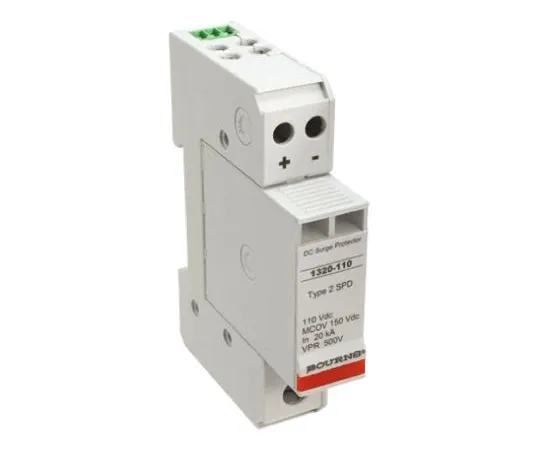 64-0671-54　Bourns 1320 Series 150 V dc Maximum Voltage Rating 40kA Maximum Surge Current 2 Pole Protector, DIN Rail Mounting　1320-S-110