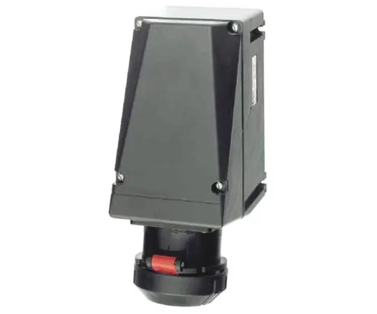 64-1338-23　CEAG GHG Series, IP54, IP66 Black Wall Mount 3P+N+E Heavy Duty Power Connector Socket, Rated At 32A, 415 V GHG 512　GHG 5124506R0001