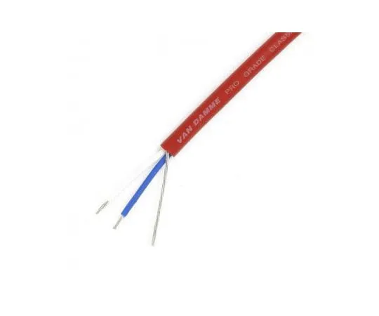64-1358-48　Van Damme Red Installation Cable, FTP 3.5mm OD 24 AWG 1 kV dc 100m　268-003-020