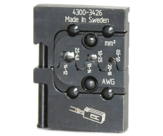 64-1333-01　Pressmaster MCT Series, Crimp Die Set, Timer Without Wire Seal, Wire size 0.5 → 1.0 mm², 1 → 2.5 mm², 2.5　4300-3426/AAB