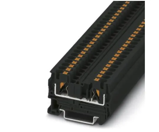 64-1303-30　Phoenix Contact, PT 4 BK Series , 800 V Feed Through Terminal Block, Push In Termination　3211776