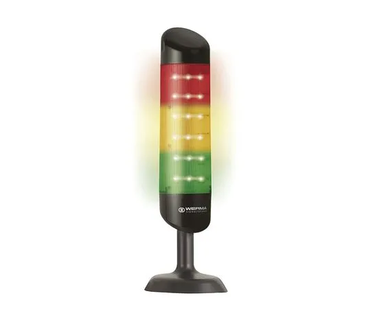 64-1280-77　Kompakt 695 LED Beacon Tower with Buzzer, 3 Light Elements, Green, Red, Yellow, 24 V dc　69521055