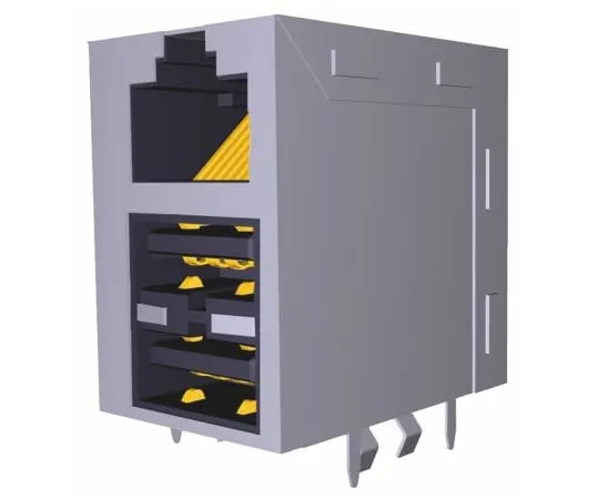 64-1407-84　TE Connectivity 6116151 Series, Female Cat3 RJ45 Socket　6116151-1