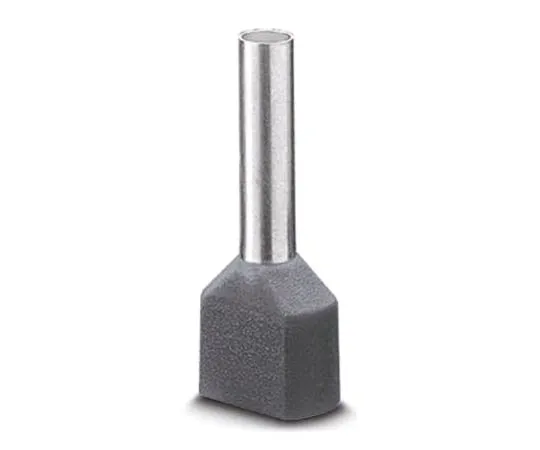 64-1308-30　Phoenix Contact AI-TWIN2X 0.75-10 GY Series Insulated Crimp Bootlace Ferrule, 10mm Pin Length, 1.8mm Pin Diameter, 2 x　3200975