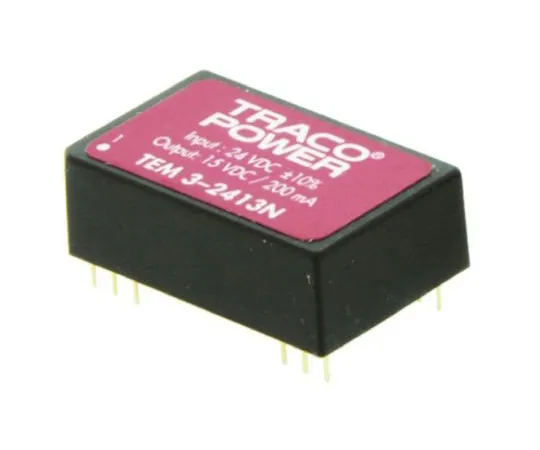 64-0686-69　TRACOPOWER TEM 3N 3W Isolated DC-DC Converter Through Hole, Voltage in 4.5 → 5.5 V dc, Voltage out 5V dc　TEM 3-0511N