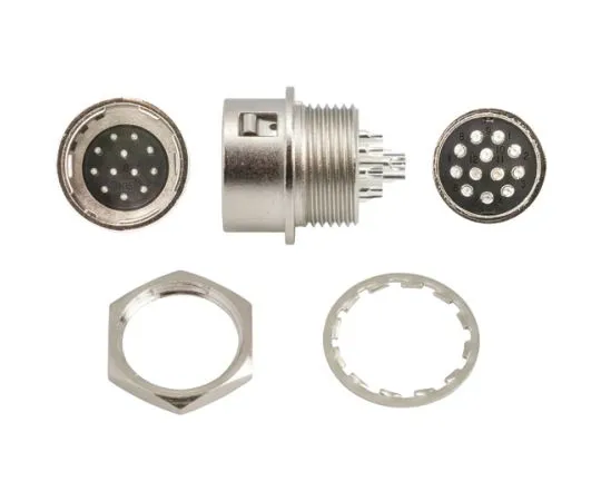 64-1250-81　Hirose HR10 Series Micro Panel Mount Connector, 12 contacts Socket　HR10G-10R-12P(73)