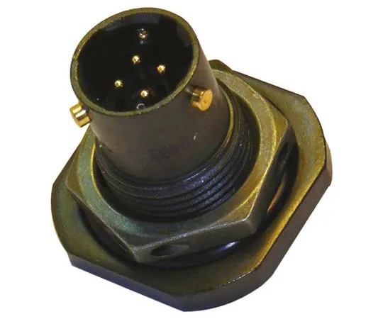 64-1362-44　Amphenol 62GB Series, 4 Way Panel Mount MIL Spec Circular Connector Receptacle, Pin Contacts,Shell Size 8, Bayonet　62GB-57A08-04PN