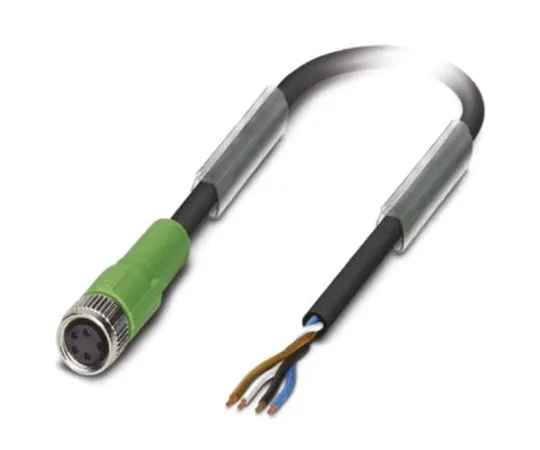 64-1302-97　Phoenix Contact, SAC-4P-10.0-PUR/M 8FS Series, Straight M8 to Unterminated Cable assembly, 10m Cable　1683484