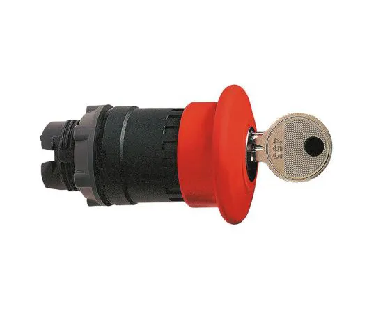 64-1387-33　Schneider Electric Harmony, Red, Key Reset 40mm Mushroom Head Emergency Button　ZB5AS94414