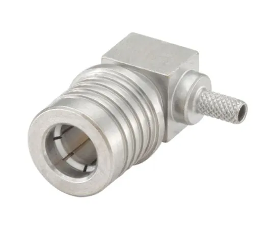 64-1398-32　Rosenberger Right Angle 50Ω Cable Mount QMA Connector Plug, Crimp, Solder Termination, RG174 A/U, RG188 A/U, RG316/U　28S207-302N5