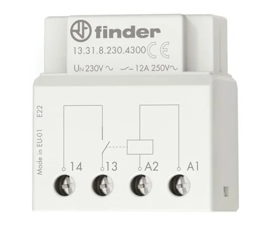 64-1284-73　Finder13 Series SPNO Monostable Relay Switch Box, 12V ac Coil, 12A　13.31.8.012.4300