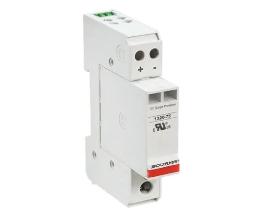 64-0671-55　Bourns 1320 Series 100 V dc Maximum Voltage Rating 40kA Maximum Surge Current 2 Pole Protector, DIN Rail Mounting　1320-S-75