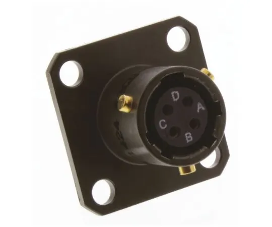 64-1361-95　Amphenol 62GB Series, 4 Way Flange Mount MIL Spec Circular Connector Receptacle, Socket Contacts,Shell Size 8, Bayonet　62GB-50T08-04SN