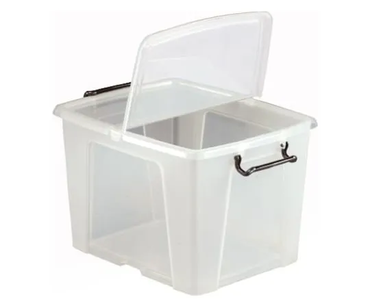 64-0664-14　RS PRO 40L Transparent Polymer Storage Box, 320mm x 395mm x 500mm　825-2329