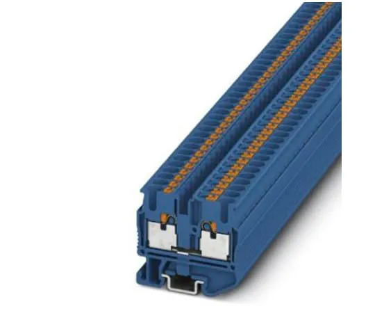 64-1376-16　Phoenix Contact, MPT 2.5 BU Series , 500 V Feed Through Terminal Block, Push In Termination　3248126