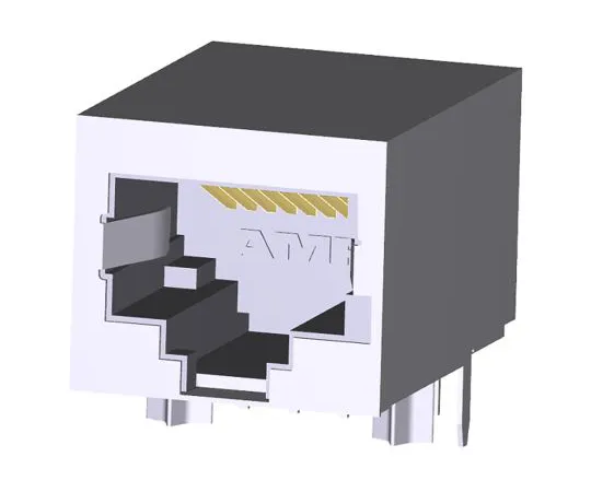 64-1407-61　TE Connectivity 5557786 Series, Female Cat3 RJ45 Socket　5557786-1