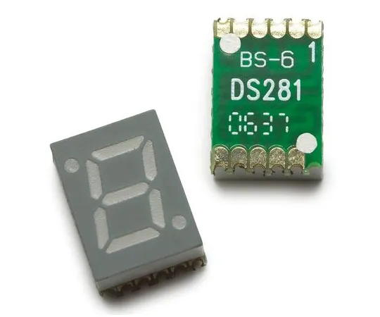 64-1358-57　HDSM-281C Broadcom 7-Segment LED Display, CA Red 7.5 mcd RH DP 7mm　HDSM-281C
